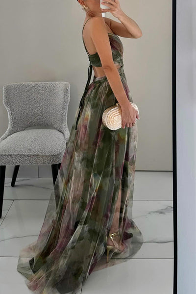 AROA - Floral Print Maxi Dress