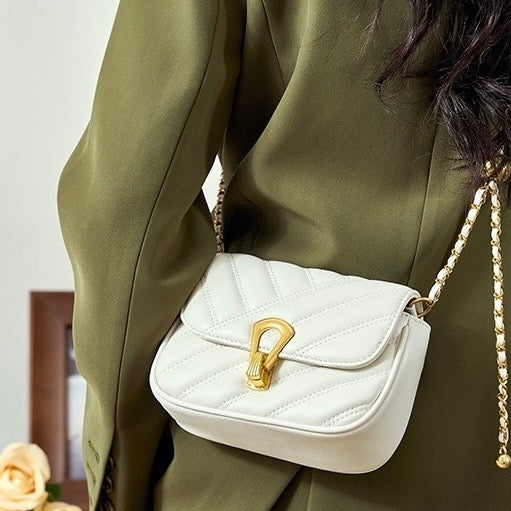 Women’s Genuine Leather Mini Chain Shoulder Bag – 2025 Summer Luxe Edition