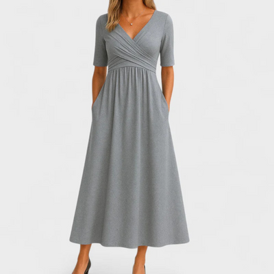 Felicity™ | Crossed dress with short sleeves