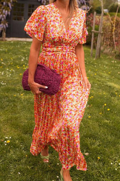 SUSANNE - ELEGANT V-NECK GODDESS DRESS