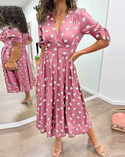 VIOLLETA - V-Neck Dress