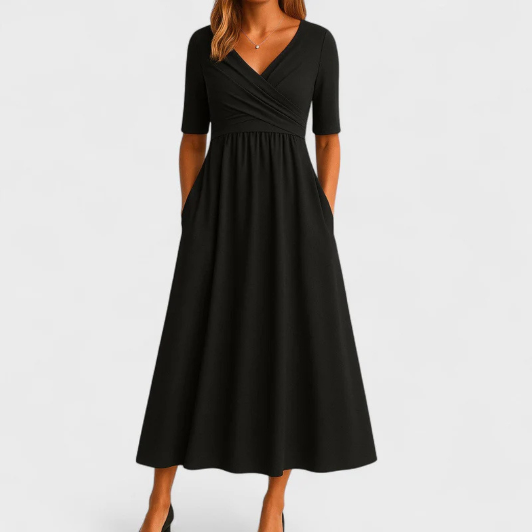Felicity™ | Crossed dress with short sleeves