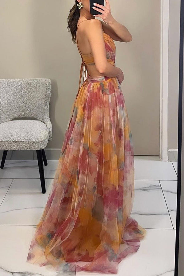 AROA - Floral Print Maxi Dress