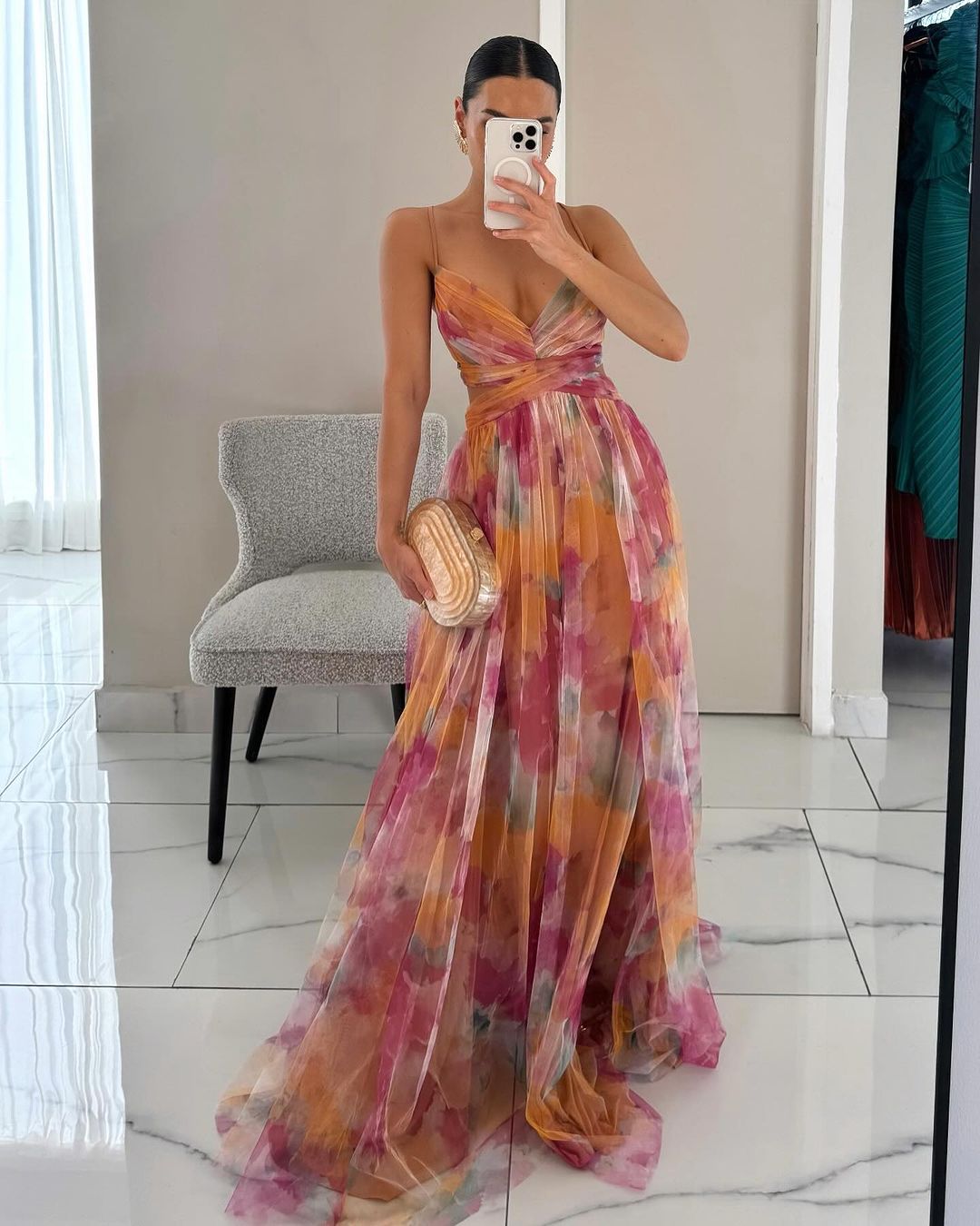 AROA - Floral Print Maxi Dress