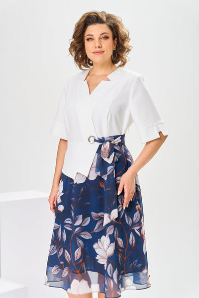 High-quality cotton and silk dress