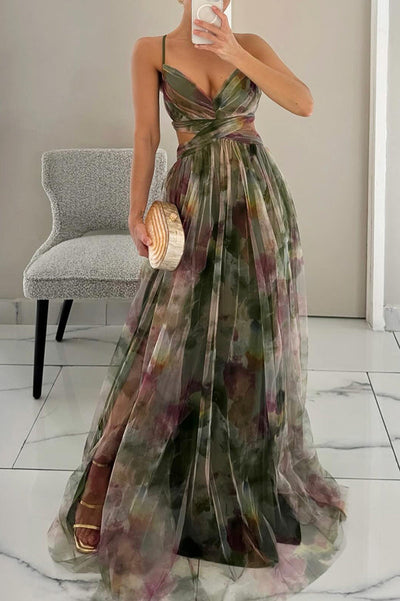 AROA - Floral Print Maxi Dress