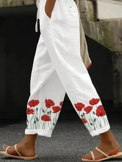 Basic White Side Pocket Pants