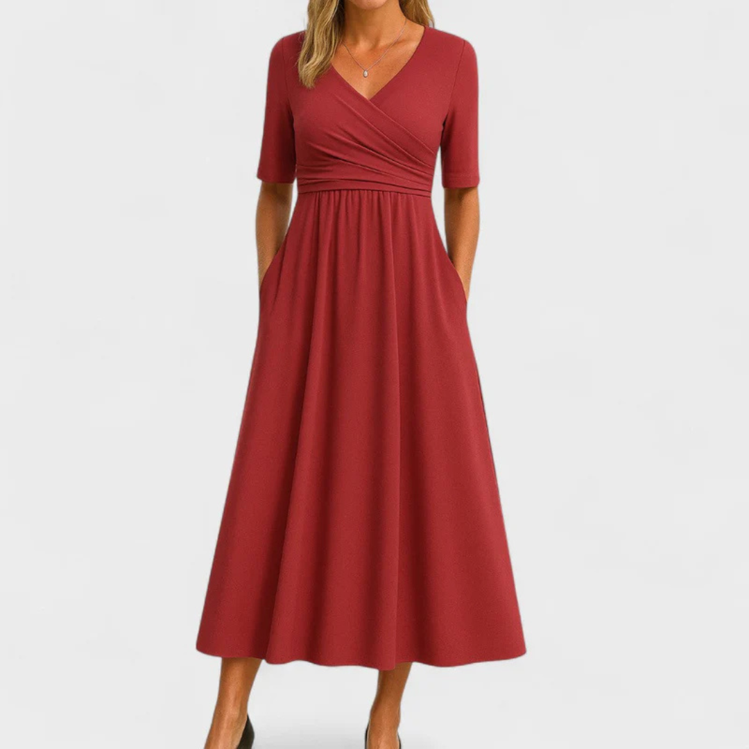 Felicity™ | Crossed dress with short sleeves