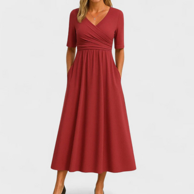 Felicity™ | Crossed dress with short sleeves