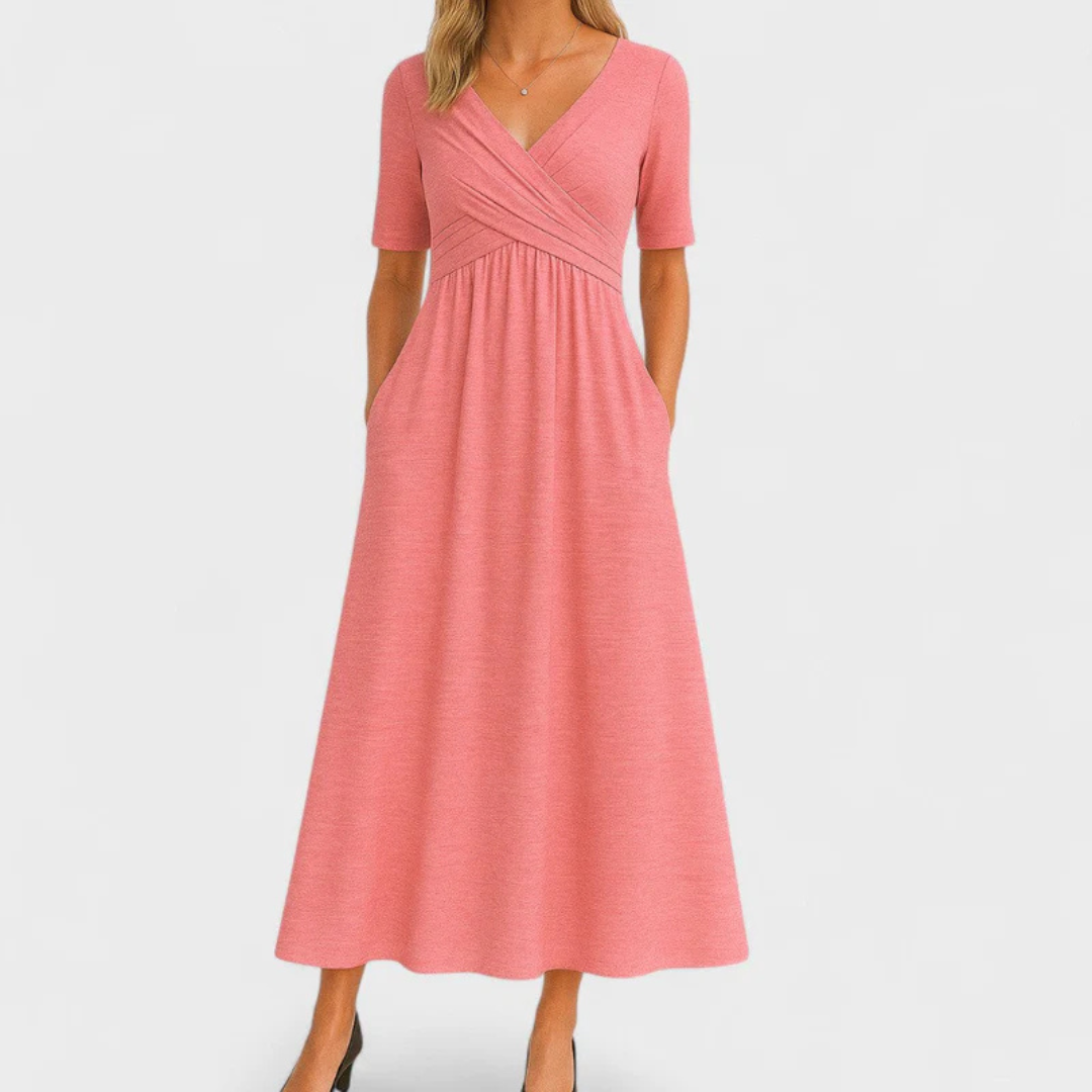 Felicity™ | Crossed dress with short sleeves