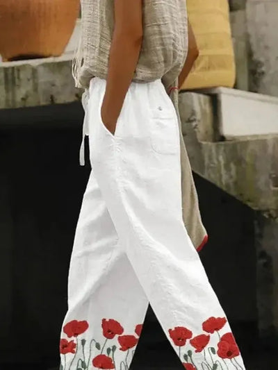 Basic White Side Pocket Pants