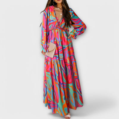 Juna - Elegant Floral Maxi Dress