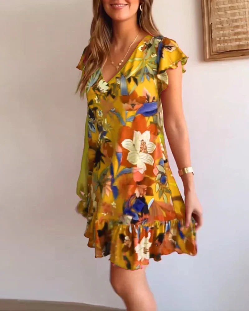 AMALIA - PLAYFUL SUMMER DRESS WITH RUFFLE DETAILS