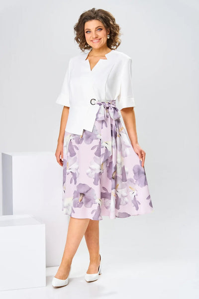 High-quality cotton and silk dress