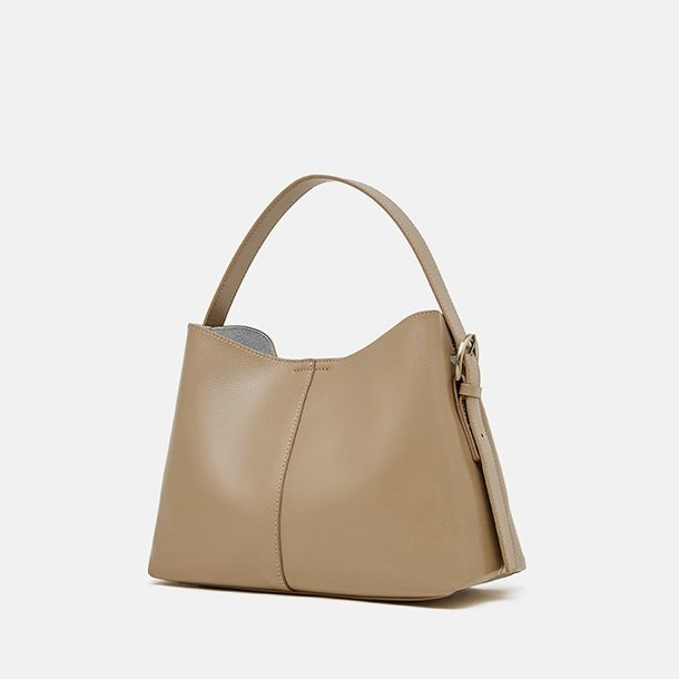 Women’s Genuine Leather Large Tote Shoulder Bag – Vegetable-Tanned Commuter Crossbody