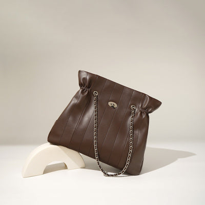 Women’s Genuine Leather Large Capacity Minimalist Chain Shoulder Bag