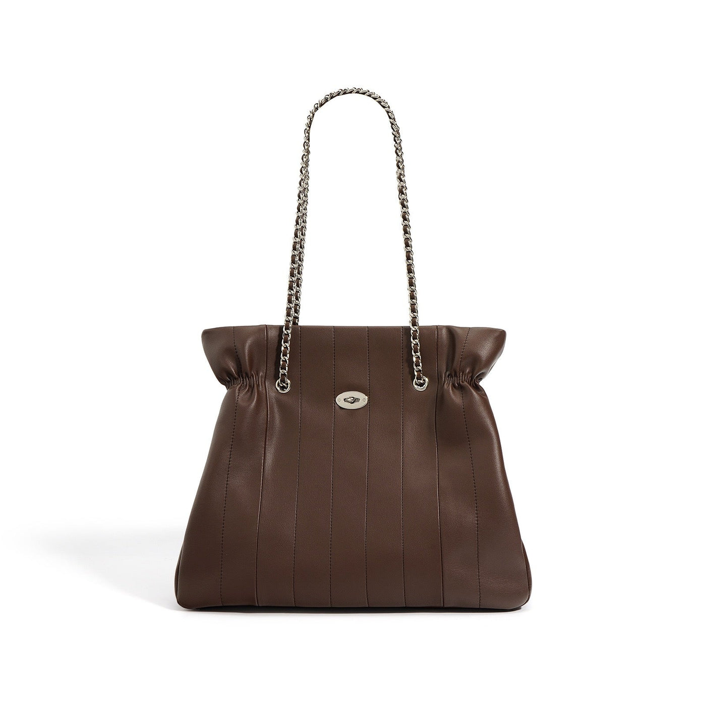Women’s Genuine Leather Large Capacity Minimalist Chain Shoulder Bag