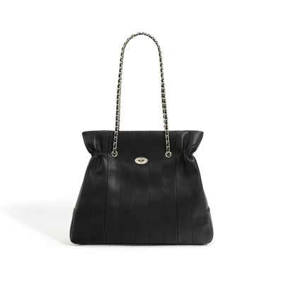 Women’s Genuine Leather Large Capacity Minimalist Chain Shoulder Bag