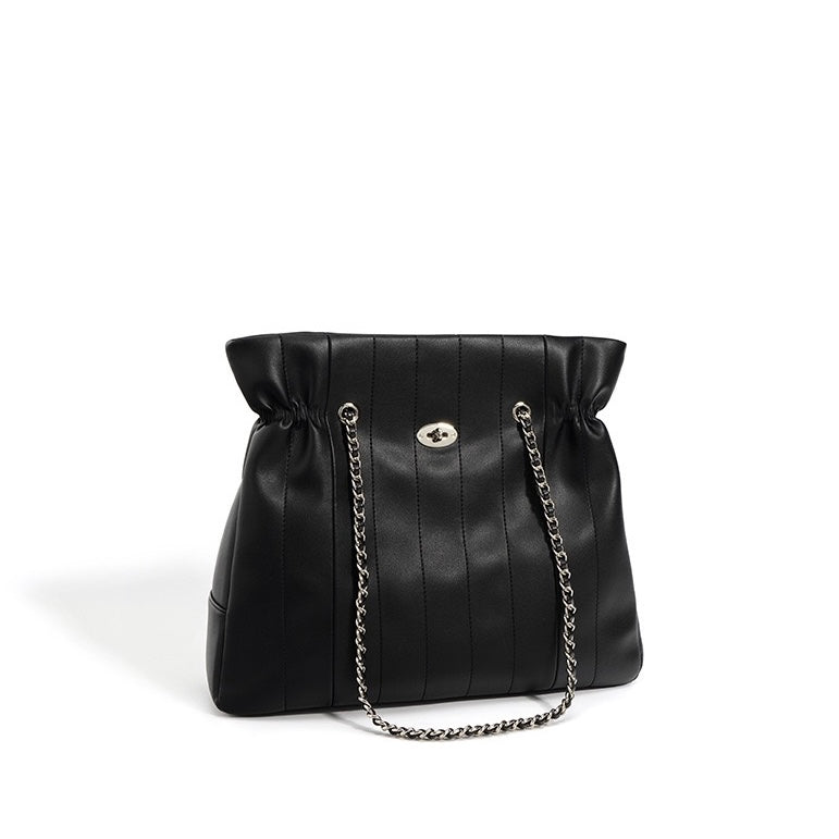 Women’s Genuine Leather Large Capacity Minimalist Chain Shoulder Bag