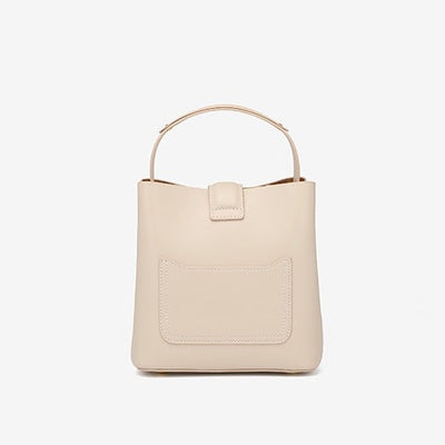 Women’s Genuine Leather Bucket Shoulder Bag – Large Capacity Crossbody for Daily Commute