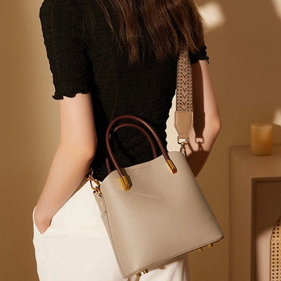 Elegant Women's Genuine Leather Ladies Crossbody Handbag