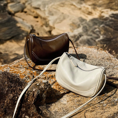 Women’s Genuine Leather Mini Crossbody Shoulder Bag – Elegant Top Grain Everyday Purse