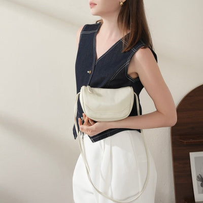Women’s Genuine Leather Mini Crossbody Shoulder Bag – Elegant Top Grain Everyday Purse