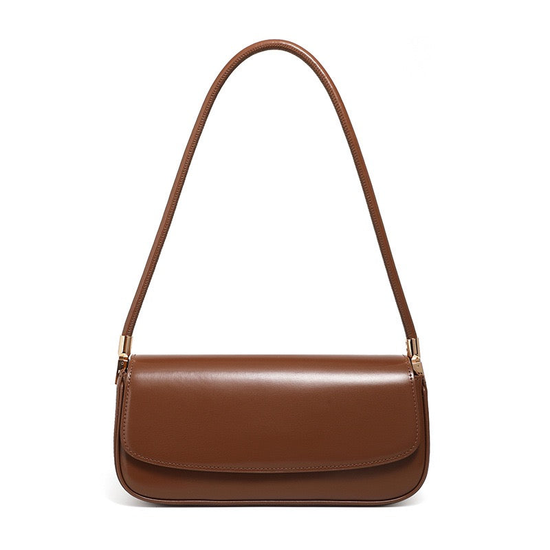 Women’s Genuine Leather Minimalist Saddle Tote – 2025 Commuter Edition