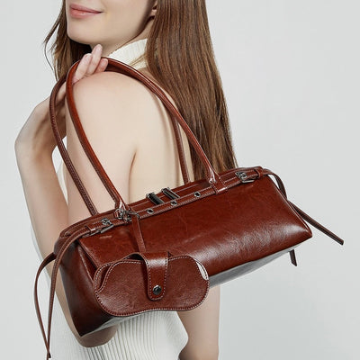 Women’s Genuine Leather Vintage Biker Belt Shoulder Bag