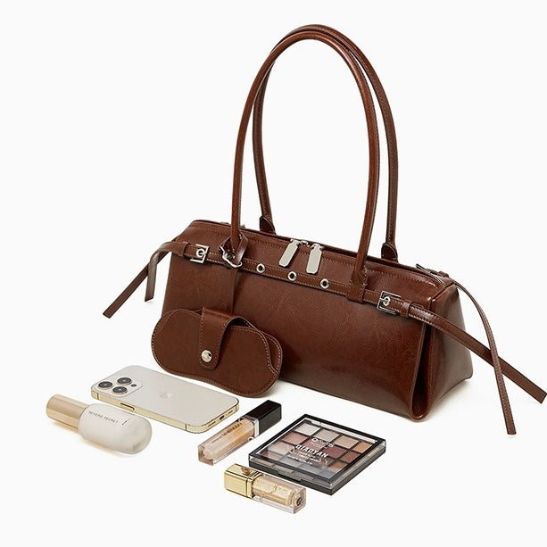 Women’s Genuine Leather Vintage Biker Belt Shoulder Bag