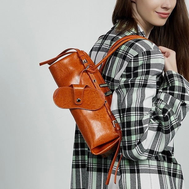 Women’s Genuine Leather Vintage Biker Belt Shoulder Bag