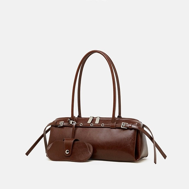 Women’s Genuine Leather Vintage Biker Belt Shoulder Bag