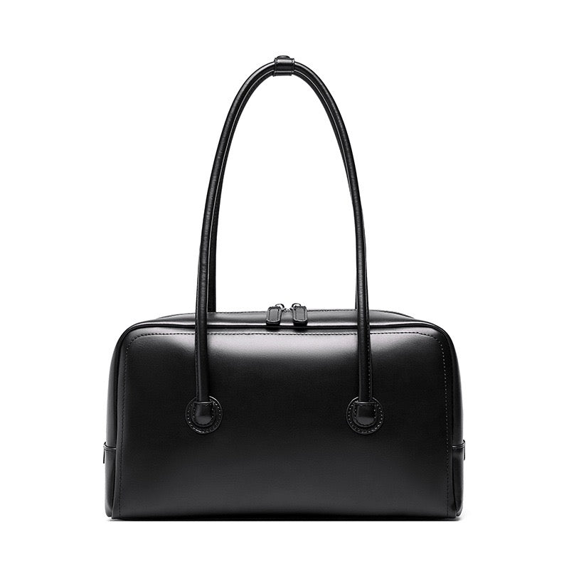 Women’s Genuine Leather Boston Structured Pillow Shoulder Bag
