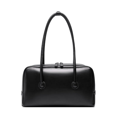 Women’s Genuine Leather Boston Structured Pillow Shoulder Bag