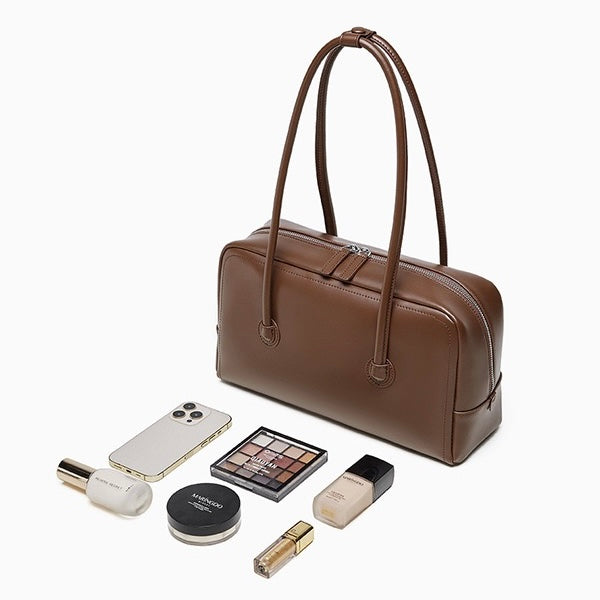 Women’s Genuine Leather Boston Structured Pillow Shoulder Bag