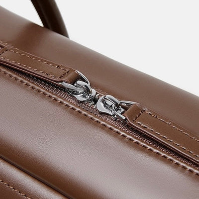 Women’s Genuine Leather Boston Structured Pillow Shoulder Bag