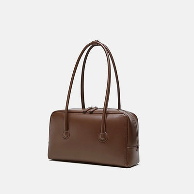 Women’s Genuine Leather Boston Structured Pillow Shoulder Bag