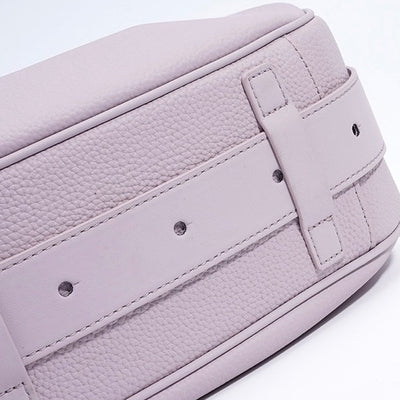 Women’s Genuine Leather Wide Strap Commuter Bucket Shoulder Bag