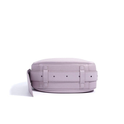 Women’s Genuine Leather Wide Strap Commuter Bucket Shoulder Bag