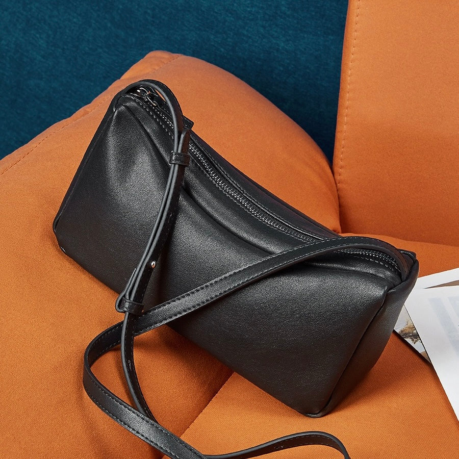 Women’s Genuine Leather Minimalist Soft Crossbody Shoulder Bag