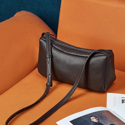Women’s Genuine Leather Minimalist Soft Crossbody Shoulder Bag