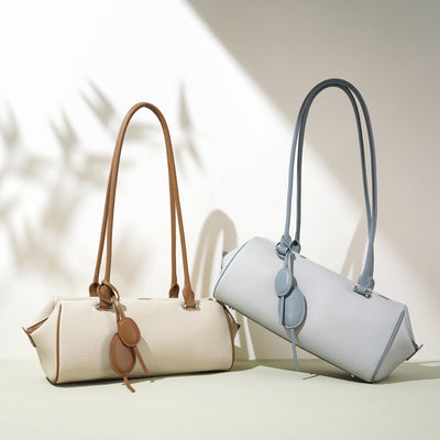 Women’s Genuine Leather Light Luxury Pendant Shoulder Handbag