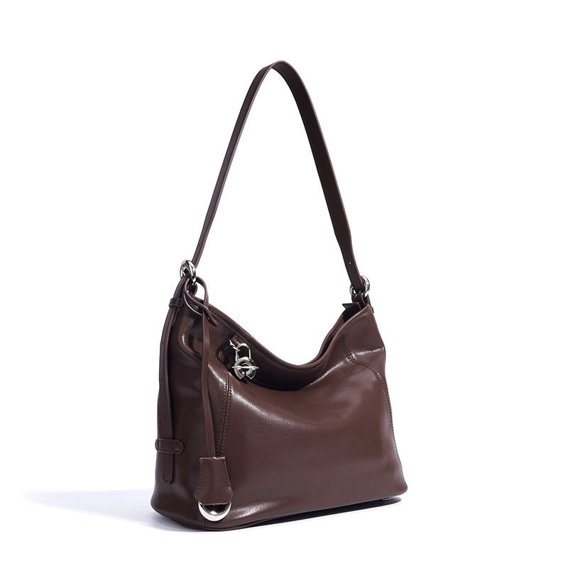 Women's Genuine Leather Large Capacity Relaxed Commuter Crossbody Bag