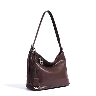 Women's Genuine Leather Large Capacity Relaxed Commuter Crossbody Bag