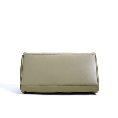 Spring Summer French Style Genuine Leather Pillow Shoulder Baguette Bag