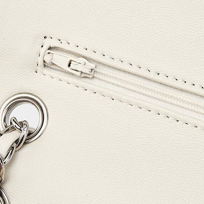 Women’s Genuine Sheepskin Quilted Camellia Chain Crossbody Bag