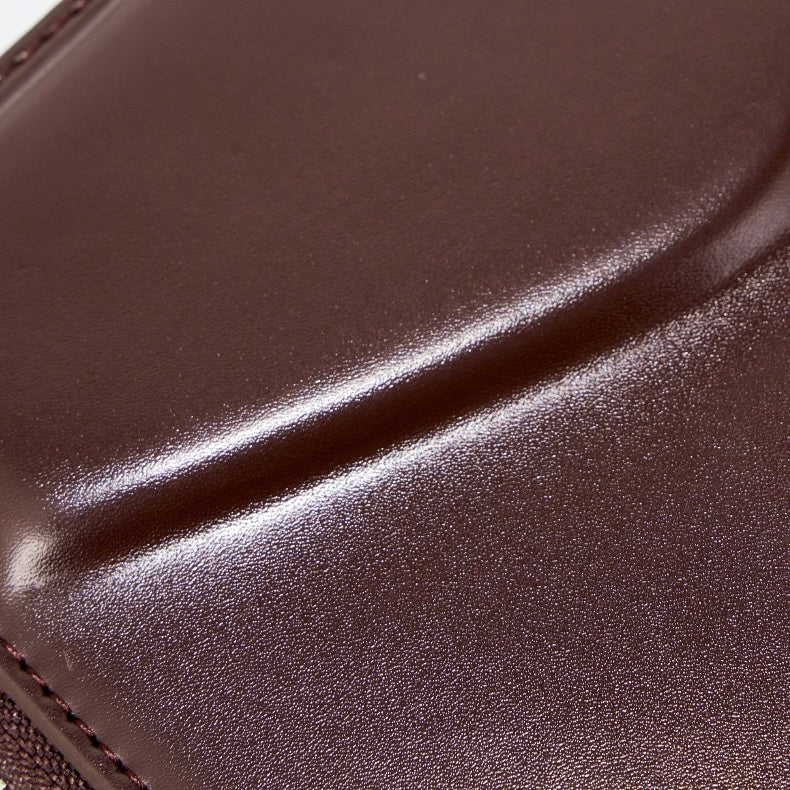 Women's Trapezoidal Ear Genuine Leather Handheld Shoulder Bag