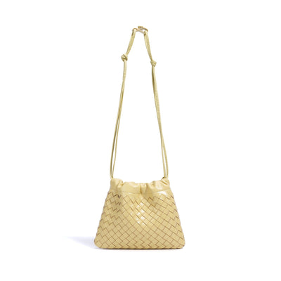 Women's Genuine Leather Sheepskin Woven Exquisite Ladies Crossbody Bag