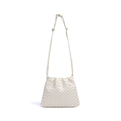 Women's Genuine Leather Sheepskin Woven Exquisite Ladies Crossbody Bag