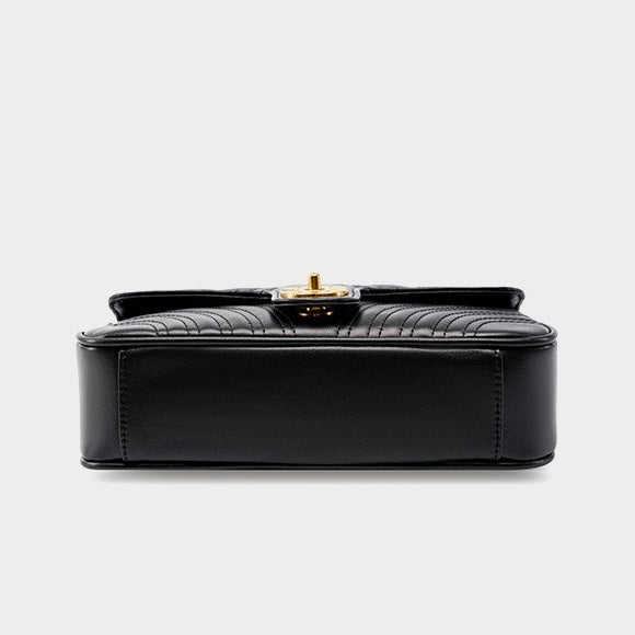 Women's Genuine Leather Love Diamond Chain Crossbody Bag
